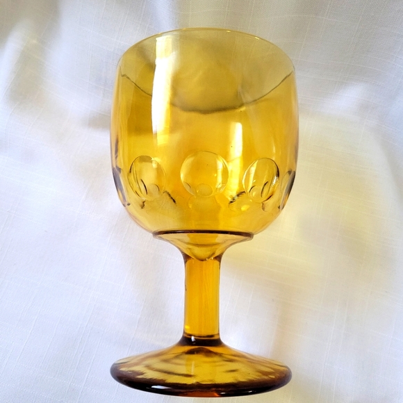 Vintage Barlett Collins Amber Goblet - Picture 4 of 6